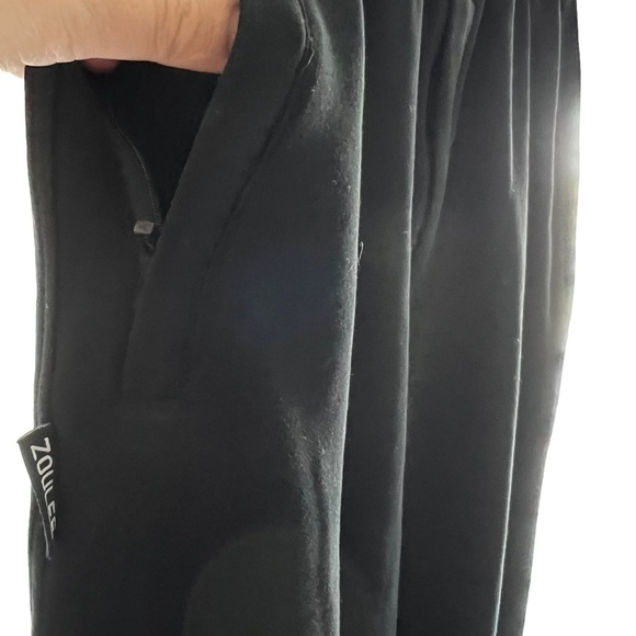 Zoulee Mens SZ Med Casual Cotton Jogger Sweat Pant Zip Front & PKTS Pant Black - Picture 4 of 14
